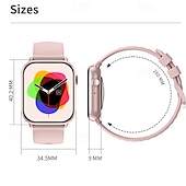 abordables Montres connectées-iMosi HD15 Montre intelligente 1.75 pouce Smartwatch Montre Connectée Bluetooth Podomètre Rappel d&#039;Appel Moniteur d&#039;Activité Compatible avec Android iOS Femme Hommes Mode Mains-Libres Imperméable