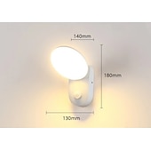 abordables luces de pared al aire libre-Aplique de pared LED para exteriores, blanco cálido, 1 luz, sensor de movimiento, aspecto moderno, aplique de pared para porche, puerta de patio, garaje, 110-240 V