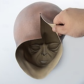 preiswerte Masken-Außerirdischer Maske Haloween Figuren Realistische Maske Erwachsene Herren Damen Gruseliges Kostüm Halloween Karneval Einfaches Karnevalskostüm
