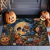 お買い得  ハロウィンの寝室-ゴシックなハロウィーンのフロアマットは、ダークなエレガンスであなたの装飾を高めます