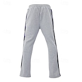 billiga Joggingbyxor-Herr Joggingbyxor Bell Botten Långbyxor Plisserade byxor Ficka Snörning Elastisk midja Färgblock Komfort Utomhussport Dagligen Mode Ledigt Svart Ljusgrå Microelastisk
