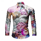 cheap Tops-Retro Vintage Retro Vintage 1970s 1980s Shirt Hippie Men's Disco Party Casual Daily Shirt