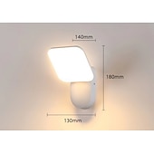 abordables luces de pared al aire libre-Aplique de pared LED para exteriores, blanco cálido, 1 luz, sensor de movimiento, aspecto moderno, aplique de pared para porche, puerta de patio, garaje, 110-240 V
