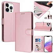 お買い得  iPhone用ケース-電話 ケース 用途 iPhone 16 Pro Max プラス iPhone 15 プロマックスプラス iPhone 14 13 12 11 Pro Max Plus Mini SE バックカバー スタンド付き 磁石バックル リストストラップ付き レトロ風 TPU PUレザー