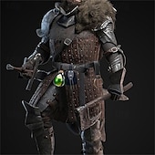 preiswerte Zubehör und mehr-Punk &amp; Gothic Mittelalterlich Steampunk Taillengürtel Wikinger Tempelritter Kostüm Herren Damen Unisex Keltisch Vikinger Halloween Karneval Maskerade Leistung Party LARP Erwachsene Korsett Tasche