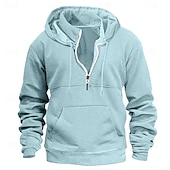 tanie Podstawowe bluzy-Męskie Bluza z Kapturem Bluza z kapturem na zamek błyskawiczny Taktyczna bluza z kapturem Taktyczna Czarny Wino Granatowy Ciemnozielony Khaki Kaptur Równina Sport i turystyka Codzienny Święto Moda
