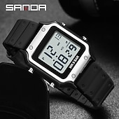 abordables Relojes digitales-Reloj electrónico de moda para hombre Sanda 2174, reloj despertador multifuncional deportivo resistente al agua 2024, reloj electrónico LED para hombre