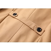 billiga Trenchcoat för män-Herr Vinterkappa Rock Peacoat Trenchcoat Utomhus Dagliga kläder Höst vinter 95% polyester 5% bomull Håller värmen Vindtät jacka Ytterkläder Kläder Mode Streetwear Slät Kavajslag Dubbelknäppt