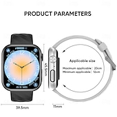 tanie Inteligentne bransoletki-696 MT500 Inteligentny zegarek 1.97 in Inteligentne Bransoletka Bluetooth EKG + PPG Monitorowanie temperatury Krokomierz Kompatybilny z Android iOS Męskie Odbieranie bez użycia rąk Powiadamianie o