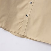 preiswerte Button-Down-Hemden für Herren-Herren Hemd Oberhemd Bügelfreies Hemd Knopfhemd Farbblock Hochzeit Täglich Hellblau Schwarz Weiß Hellgrün Langarm Umlegekragen Frühling &amp; Herbst Bekleidung Patchwork