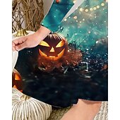 tanie Dziewczęce kostiumy na Halloween-Dziewczyny &#039; 3D Graficzny Dynia Sukienka Długi rękaw Wiosna Jesień Codzienny Święto Urlop Księżniczka Piękny Słodkie Dzieci 4-12 lat Codzienne sukienki Sukienka A line Do kolan Poliester Regularny