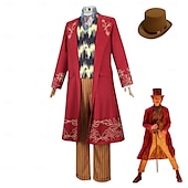 cheap Men&#039;s Costumes-Charlie and the Chocolate Factory Wonka Willy Wonka Cosplay Costume Outfits Cosplay Movie Cosplay for Men&#039;s Boys Kid&#039;s Adults&#039; Carnival Masquerade Event / Party Masquerade
