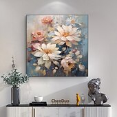 economico Quadri fiori/botanica-dipinto a mano astratto fiore dipinto a olio fatto a mano astratto albero in fiore dipinto a olio albero colorato in fiore su tela pianta fatta a mano dipinto floreale opera d&#039;arte pittura paesaggio