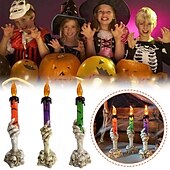 cheap Halloween Indoor-1 Pc 21.5cm Halloween Ghost Hand LED Electronic Candle Decorative Light Indoor Restaurant Party Decoration Light Decoration Light