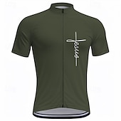 tanie Męskie koszulki-Męskie Koszulka rowerowa Graficzny Krótki rękaw Rower Tee Tshirt Top z 3 tylnymi kieszeniami Kolarstwo górskie Kolarstwie szosowym Szybkie wysychanie Suwak przedni Odprowadzające wilgoć Sport