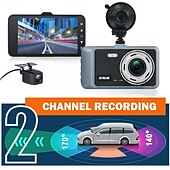 זול DVR לרכב-X9 1440P עיצוב חדש / HD / עם מצלמה אחורית רכב DVR 170 מעלות זווית רחבה 4 אִינְטשׁ IPS דש קאם עם WIFI / ראיית לילה / G-Sensor לד 4 אינפרא אדום רכב מקליט