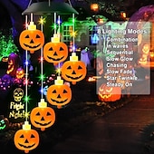 economico Illuminazione di Props di Halloween-1 pc 3 W Luci e lanterne di percorso Ad energia solare Creativo Multicolore 3.7 V 6 Perline LED
