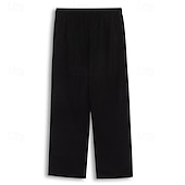 baratos Calças Desportivas-Homens Calças de lã Calças Esportivas Corredor Calças Calça de moletom de perna reta Cintura elástica Perna reta Tecido Quente Comprimento total Esportes Diário Férias Estilo Clássico Cinza escuro