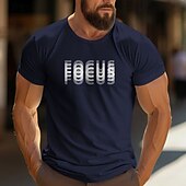 billiga Mäns grafiska t -shirt-Herr 3D Print Bokstav Grafiska tryck T-shirt Grafiska utslagsplatser 100 % bomull Kortärmad Grafisk Skjorta Svart Vit Vin Bekväm t-shirt Utomhus Gata Modedesignerkläder