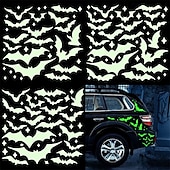 levne Nálepky na auto-halloween svítící ve tmě zelené nálepky s netopýrem ve tvaru netopýra