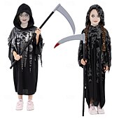 levne Duchové a Sklizňové-Smrtka Cosplay kostým Dětské Chlapecké Dívčí Strašidelný kostým Večírek Karneval Plesová maškaráda Jednoduchý karnevalový kostým