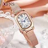 economico Orologi al quarzo-ofns marca donna orologio al quarzo moda casual orologio da polso impermeabile tempo mondiale decorazione orologio in acciaio inossidabile