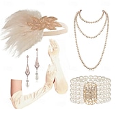 olcso Kiegészítők és még sok más-1920-as évek A nagy Gatsby Felszerelések Flapper fejpánt A nagy Gatsby Esküvői Vendég Gallér nélküli Jelmez Női Mindszentek napja Farsang Álarcos mulatság Parti Álarcos mulatság Esküvői fogadás