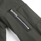 preiswerte Sportjacke-Herren Leichte Jacke Bomberjacke Sport Jacke Outdoor Sport warm halten Tasche Herbst Winter Glatt Modisch Strassenmode Ständer Standard Schwarz Burgunderrot Marineblau Khaki Armeegrün Jacken