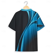 preiswerte Geometrisches Poloshirt für Herren-Herren Grafikdrucke Geometrie Waffel-Poloshirts Poloshirts Kurzarm Polo-Shirts Umlegekragen Lässig Ausgehen Druck Sommer Frühling Gelb Blau Purpur