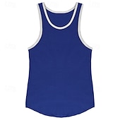 cheap Running Tee &amp; Tank Tops-Men&#039;s Workout Tank Top Running Tank Top Gym Tank Top Patchwork Sleeveless Vest / Gilet Casual Athleisure Breathable Quick Dry Soft Gym Workout Running Walking Sportswear Activewear Color Block Black