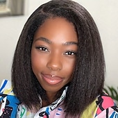 cheap Human Hair Lace Front Wigs-Remy Human Hair 13x6 Lace Front 13x4 Lace Front Wig Free Part Brazilian Hair Wavy Water Wave Black Natural Wig 150% 180% 250% Density with Baby Hair 100% Virgin Glueless Pre-Plucked For wigs for