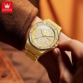 economico Orologi meccanici-Orologio Meccanico OLEVS da Uomo Orologio alla Moda Creativo Minimalista Affari Automatico a Carica Automatica Luminoso Calendario Data Settimana Orologio in Acciaio