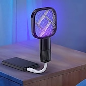 お買い得  電気蚊忌避剤-USBミニ蚊駆除ラケット – 屋内外用充電式フライスワッター、効果的な昆虫駆除バット