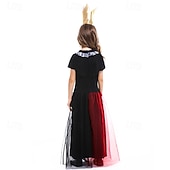 levne Kostýmy pro páry a skupiny-Alice in Wonderland Pohádka srdcová královna Červená královna Jed Šaty Halloween skupinové rodinné kostýmy Dětské Dospělé Dámské Dívčí cosplay Výkon Večírek předvečer Všech svatých Karneval Plesov