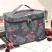 cheap Cosmetic Bags &amp; Cases-Men&#039;s Women&#039;s Handbag Makeup Bag Cosmetic Bag Toiletry Bag Polyester Party Travel Large Capacity Breathable Durable Cartoon Pink-Black Pink cherry Blue star