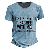お買い得  メンズおもしろTシャツ-「私に反対するのは大丈夫です。あなたを正しいと思わせることはできません。」男性の皮肉なユーモアグラフィックTシャツ - ノベルティ短袖