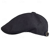 levne Pánské klobouky-Pánské PLacatá čepice Klobouk Ascot Novinářský klobouk Černá Khaki Prádlo Módní Na běžné nošení ulice Denní Bez vzoru Nastavitelná Proti sluci Prodyšné
