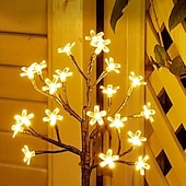 cheap Landscape Lights-Solar Lawn Light 20LED Outdoor Lotus Crystal Ball Waterproof Solar Garden Lights 2 Modes Park Yard Lawn Walkway Camping Atmosphere Halloween Xmas Atmosphere Decoration 1/2PCS