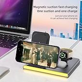 お買い得  ワイヤレス充電器-ワイヤレス充電器 充電ステーション 8 ポート マルチ USB 充電ステーション RoHS CE 認証 FCC 高速ワイヤレス充電 MagSafe マグネット式 携帯電話 タブレット iPhone iPad 携帯電話 タブレット用 1 個