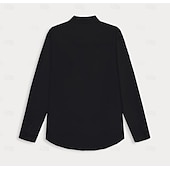 economico Camicie Elite da Uomo-Per uomo Camicia in cotone e lino All&#039;aperto Ufficio Nero Manica Lunga Collo ripiegato Estate Primavera Abbigliamento
