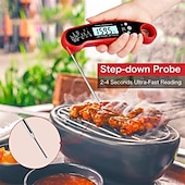 お買い得  キッチン家電-デジタル肉用温度計、瞬時に読み取れる防水食品用温度計、バーベキュー用温度計、バックライト付きマグネット校正温度計、キッチン調理用
