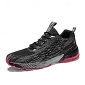 baratos Ténis para Homem-Homens Tênis Sapatos brancos Tecelagem voadora Confortável Antiderrapante Com Cadarço Preto Vermelho Cinzento
