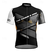 abordables Maillots pour hommes-Homme Maillot Velo Cyclisme Manche Courte Cyclisme Tee-shirt Maillot avec 3 poches arrière VTT Vélo tout terrain Respirable Séchage rapide Conception anatomique Mèche Noir Jaune Violet Des sports