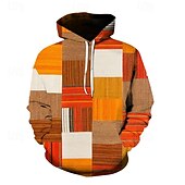 economico Felpe con cappuccio da uomo-Per uomo Pop art A quadri Felpa con cappuccio Felpe Felpa Felpa con cappuccio Manica lunga Felpa con cappuccio Con cappuccio Abbigliamento sportivo Stampa 3D Informale Giornaliero Per eventi Nero Blu