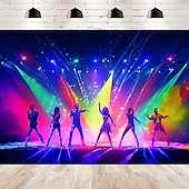 cheap Blacklight Tapestries-Blacklight Tapestry UV Reactive Glow in the Dark Glow Party Neon Party Ideas Hanging Tapestry Wall Art Mural for Living Room Bedroom