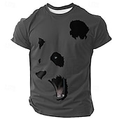 Men's Panda T Shirt Short Sleeve T shirt 3D Print Crew Neck Shirt Fashion Athleisure Street Sports Outdoor White Dark Green Dark Gray Summer Spring Clothing Apparel S M L XL XXL XXXL 8