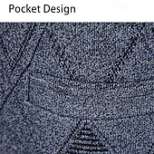 preiswerte Herren Strickjacke-Herren Strickjacke Kurzer Pullover Strickpullover Herren Pullover Gerippt Stricken Standard Knopf hoch Seitentaschen Bogengimpe V Ausschnitt Modisch Klassisch Freizeitskleidung Verabredung Bekleidung