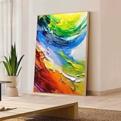 preiswerte Landschaftsgemälde-handgemalte abstrakte blaue Waldgemälde auf Leinwand, handgemachtes, farbenfrohes, strukturiertes Acrylgemälde, Wandkunst, handgemaltes Kunstwerk, grünes Ölgemälde für Wohnzimmer, Büro,