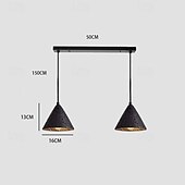 economico Luci Isola cucina-lampada a sospensione a led bianco caldo 1/2/3/4 luci postmoderna moderna nordica illuminazione a sospensione in metallo semplice paralume affusolato ristorante lampada a sospensione per isola cucina
