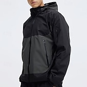 baratos Casacos Leves, Polares &amp; Caminhada-Homens Jaqueta Softshell Jaqueta de Trilha Ao ar livre Bloco de cor Prova-de-Água A Prova de Vento Respirável Jaqueta leve Jaqueta corta-vento Viajar Preto Branco Azul Laranja Verde